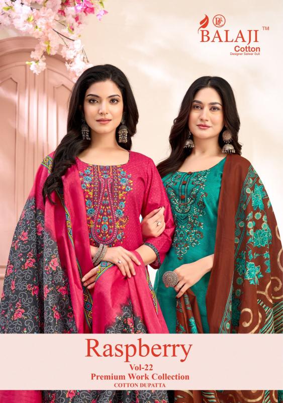 Balaji raspberry vol-22 cotton dress materials wholesale in bangalore